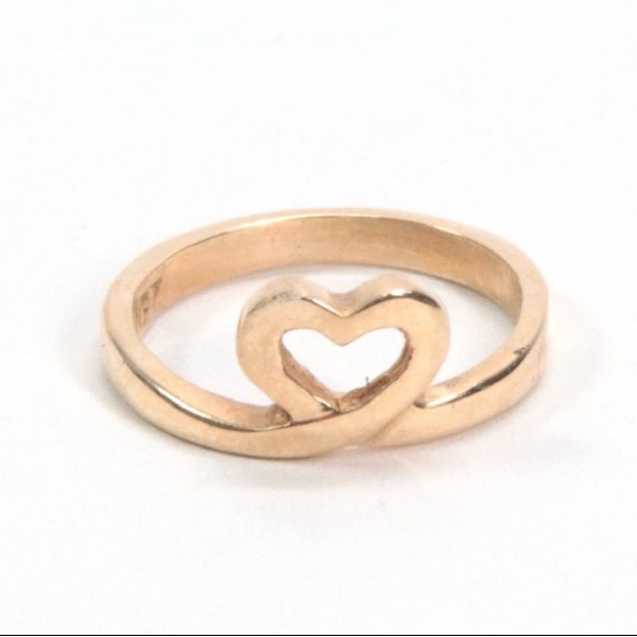 14K Yellow Gold Baby Heart Ring